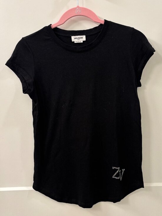 Zadig & Voltaire Tops - Zadig & Voltaire Woop ZV Strass T-Shirt Black